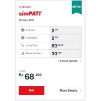Internet Telkomsel - * Khusus SIMPATI (Jabodetabek,Banten,Jawa,Bali/zona 1-8) - Simpati Combo 5,5GB+2GB OMG+TLP 50MNT+60 SMS)